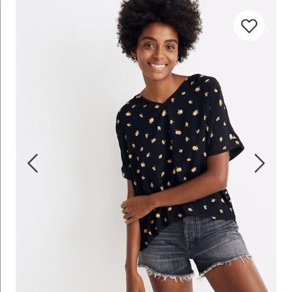 Madewell Drapey French Daisy Top sz XXS - Picture 1 of 7